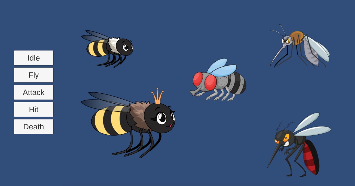 Kenda Bugs: Animated Characters Pack | 2D Characters | Unity Asset Store