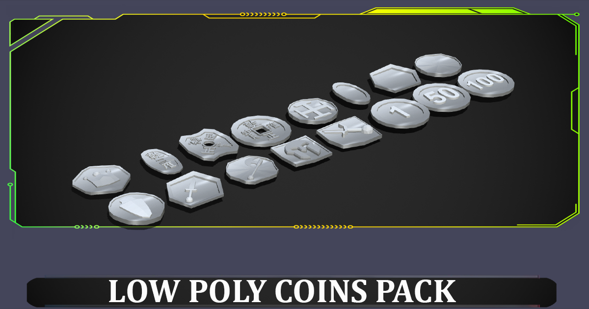 Material Coin Unity 3D-Low Poly Silver Coins Package | 3D Props | Unity Asset Store