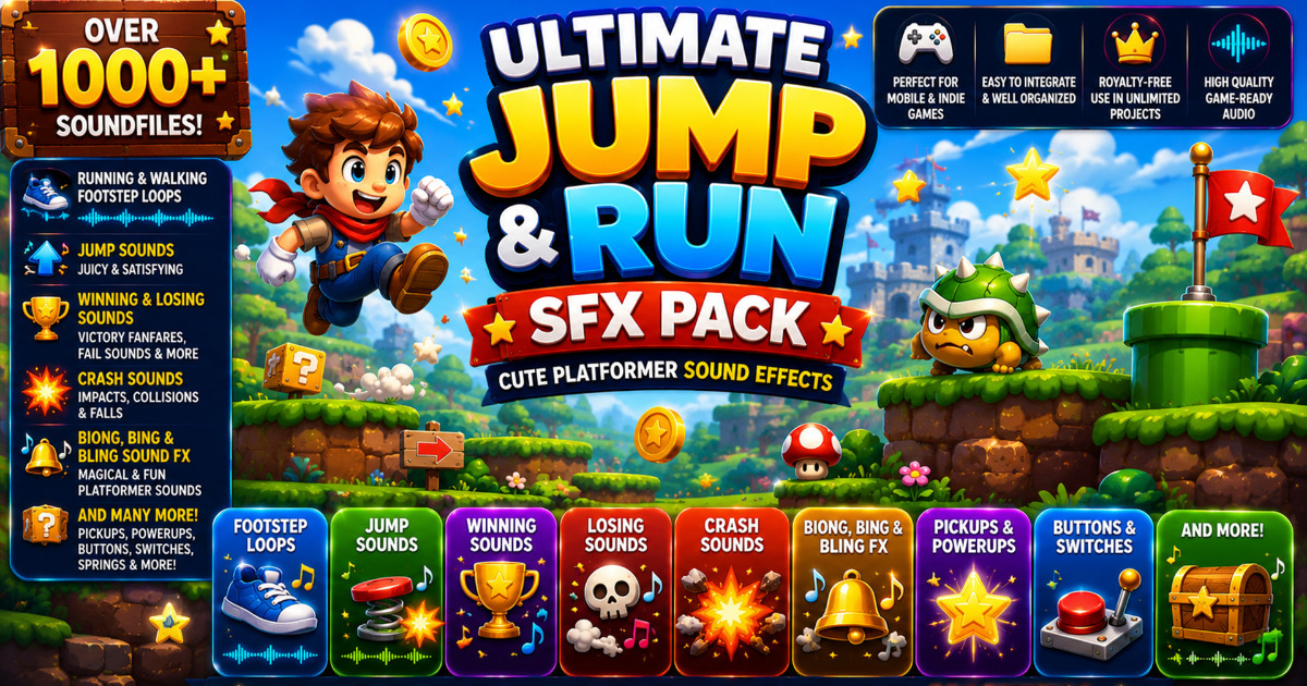 Ultimate Jump & Run SFX Pack | Audio Sound FX | Unity Asset Store