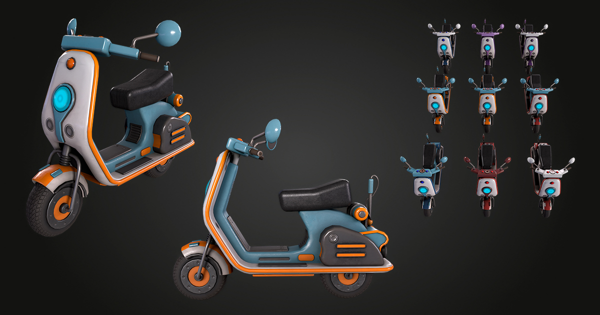 Scooter Vol. 1 | 3D Vehicles | Unity Asset Store