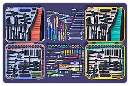 Industrial Toolkit Pack - 117 Lowpoly Toon Style Mechanical Tools Big Collection