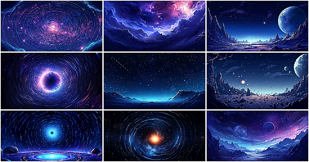 BACKGROUND - Pixel Galaxy 1 | 2D Environments | Unity Asset Store