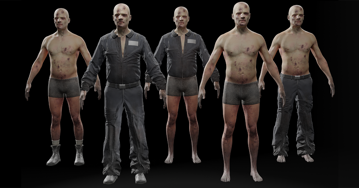 Coveralls Zombie 01 | 3D Characters | Unity Asset Store