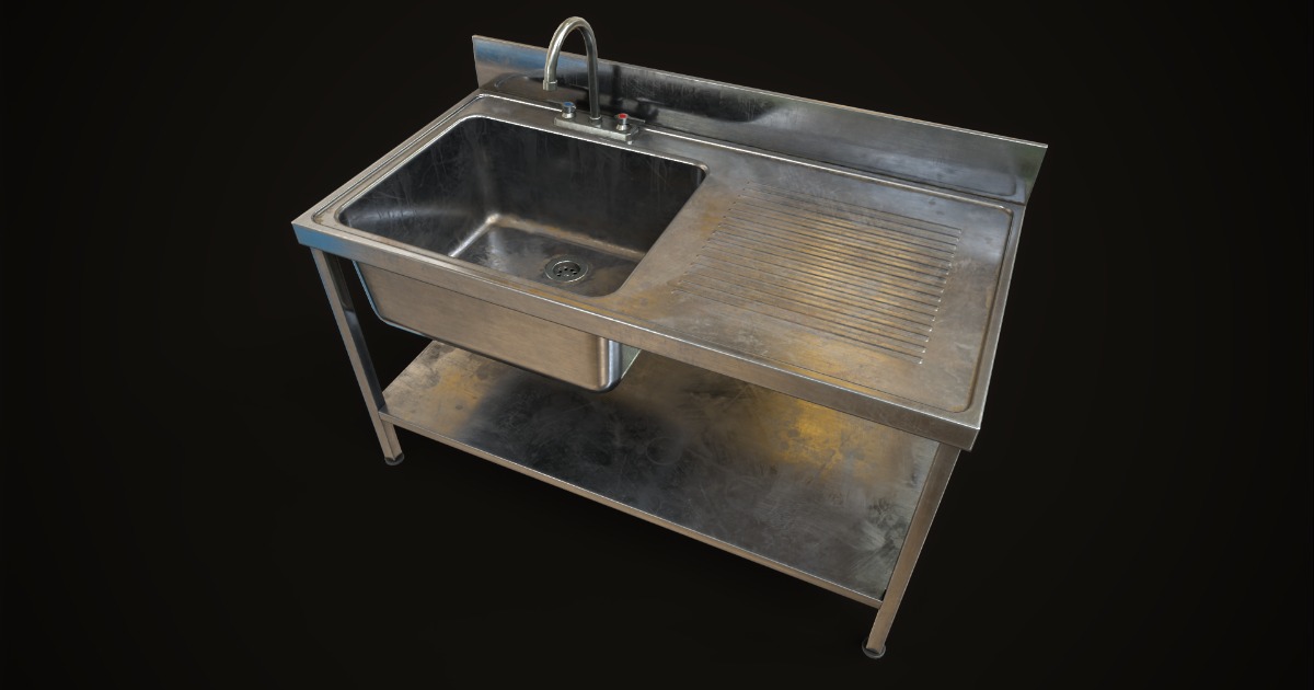 Metal industrial sink | 3D Furniture | Unity Asset Store