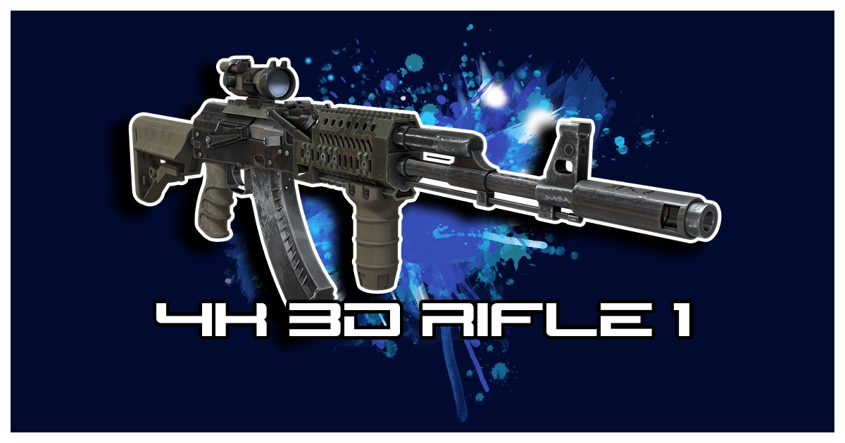 FPS Gun 4K - Assault Rifle 1 | 3D Guns | Unity Asset Store