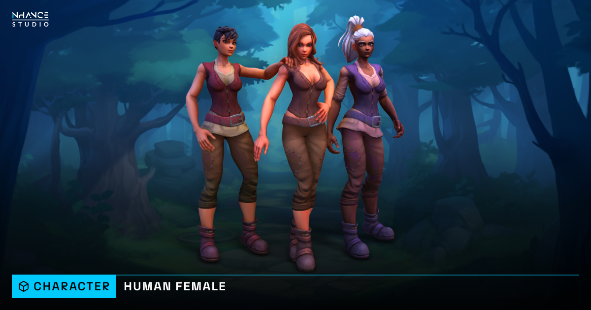 Stylized Modular Human Female | 3D Characters | Unity Asset Store