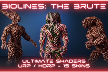 Biolines Brute: Humanoid mutant character with ultimate shader for horror games