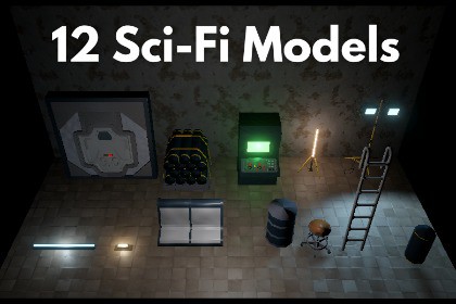 Sci-Fi Lab Props - 12 Pack