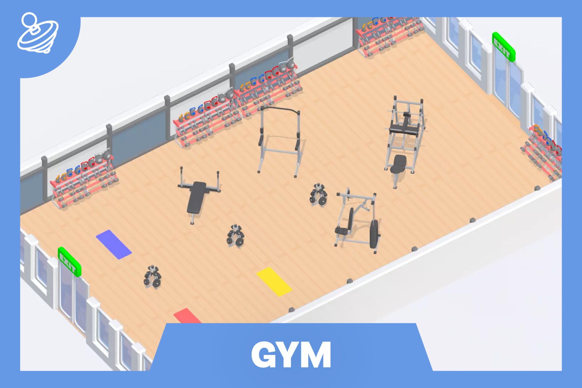 Low Poly: GYM & Fitness | 3D Props | Unity Asset Store