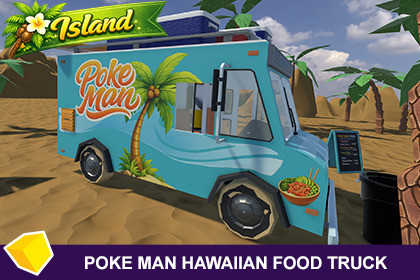 Hawaiian Food Truck – Poke Truck, Props & String Lights Tool