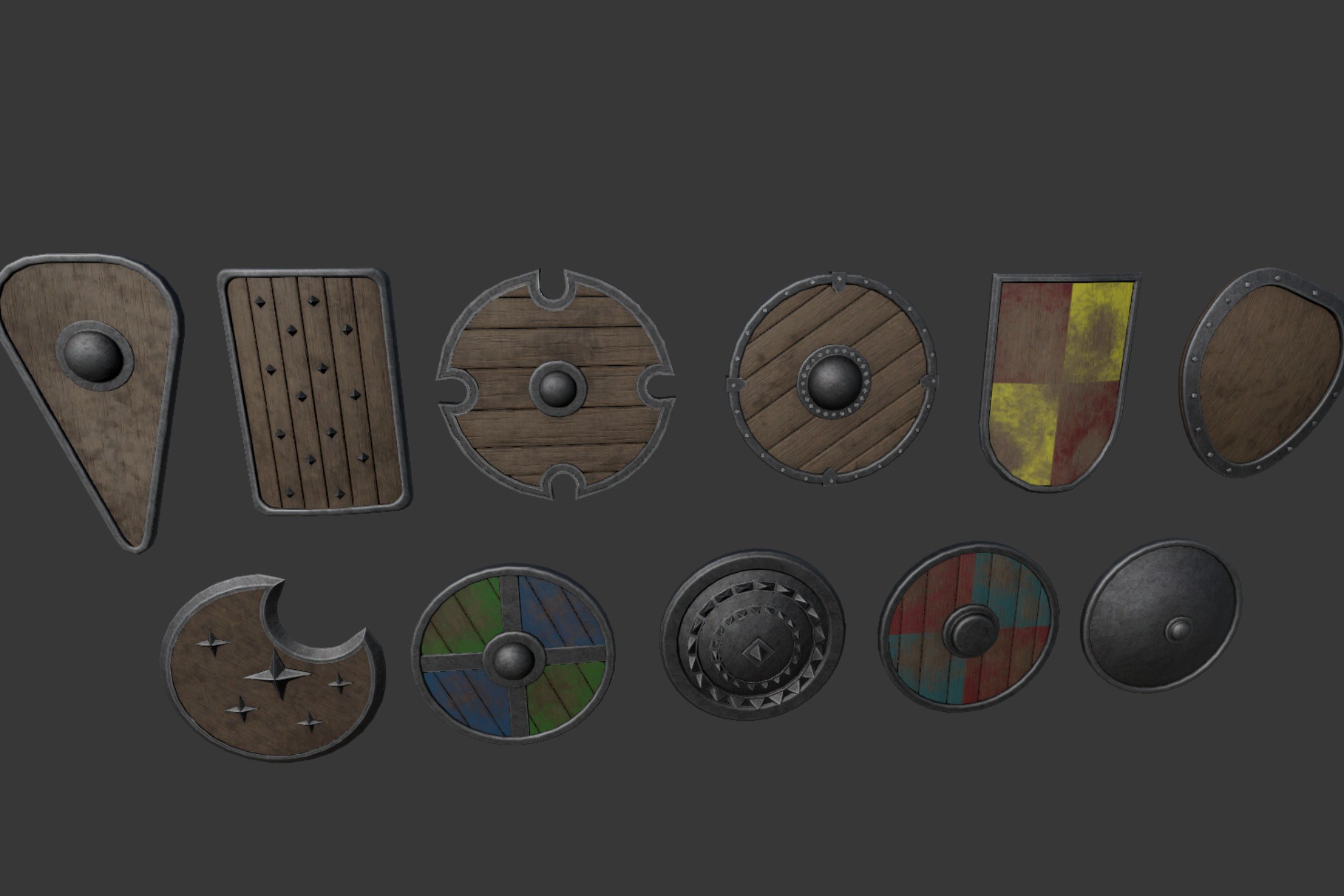 Unity Shield Model 3D Medieval Shields | 3D Weapons | Unity Asset Store