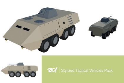 Stylized Tactical Vehicles Pack - Low Poly