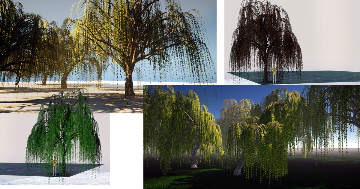 Tree Swing Unity File TreesGen03_Willow01 | 3D Trees | Unity Asset Store