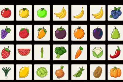 2D FRUITS & VEGETABLES-MATCH-3 ICONS PACK