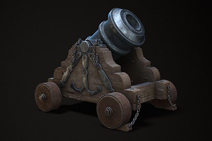 Mortar Medieval Cannon