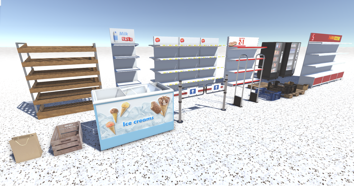 Merch Shop Props Shop Props Pack | 3D Interior | Unity Asset Store