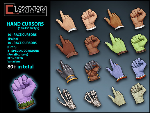 Race Cursors | 2D Icons | Unity Asset Store