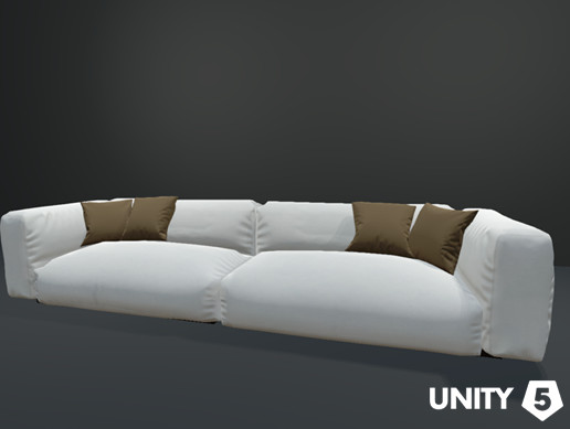 Unity Rendering Sofa Modern Sofa With Pillows | 3D Furniture | Unity Asset Store