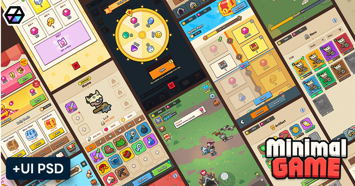 GUI Pro - Minimal Game Light(+PSD) | 2D GUI | Unity Asset Store