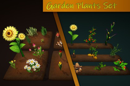 Garden Plants Set