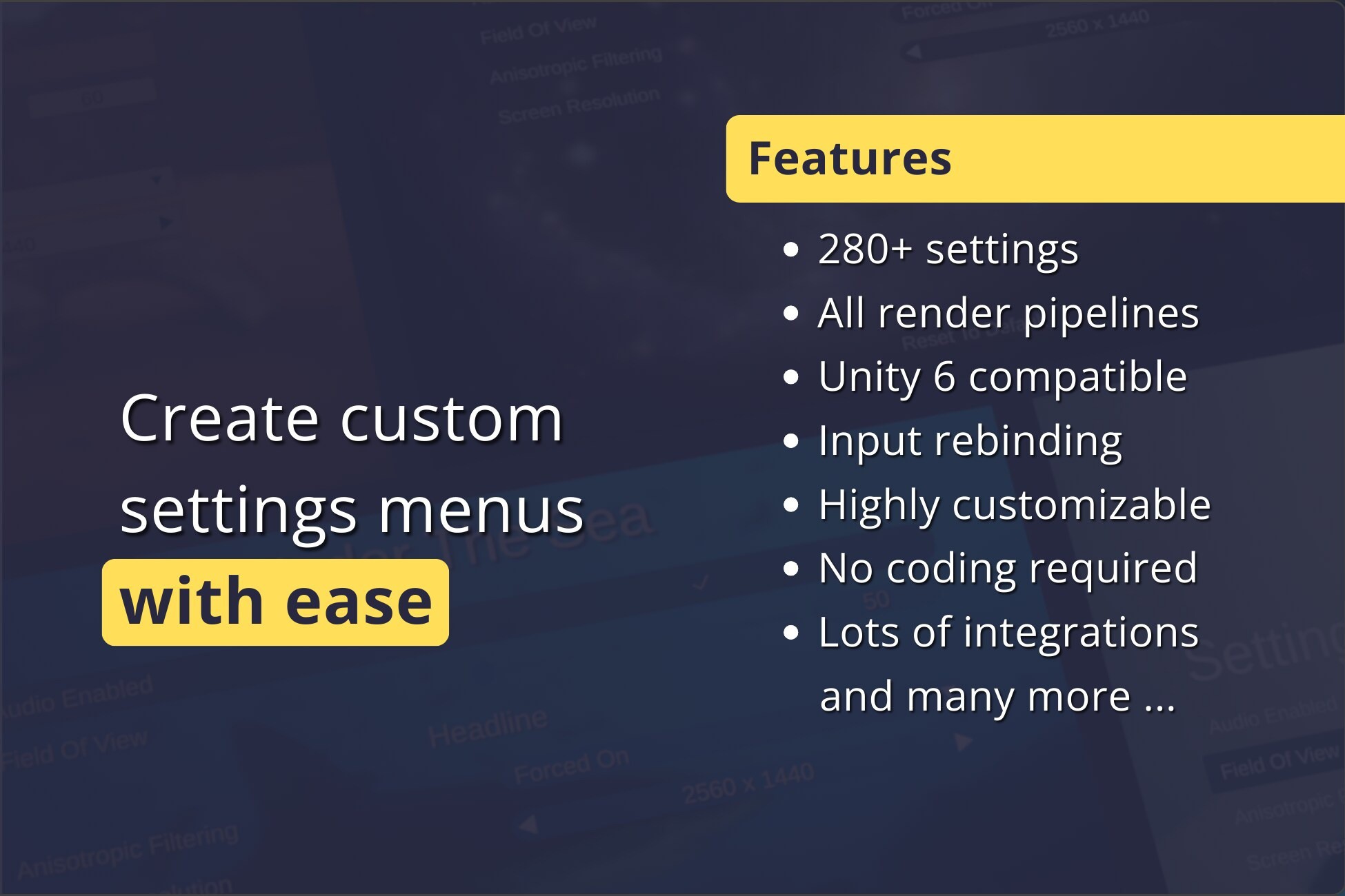 Settings Tools Menu Settings & Options Menu Creator - Complete Bundle | GUI Tools | Unity ...