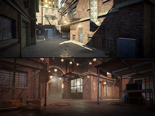 پکیج محیط سه بعدی یونیتی Modular City Alley Pack