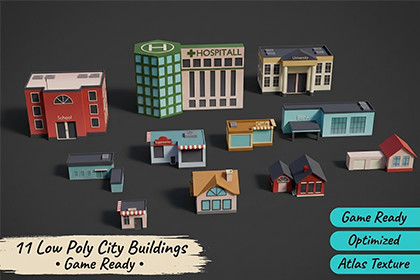 Low Poly Urban Buildings Pack