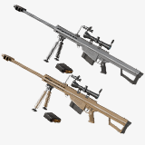 Sniper Rifle 02 Black and Sandal Single Map URP HDRP