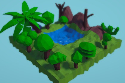 Low Poly Mini Island