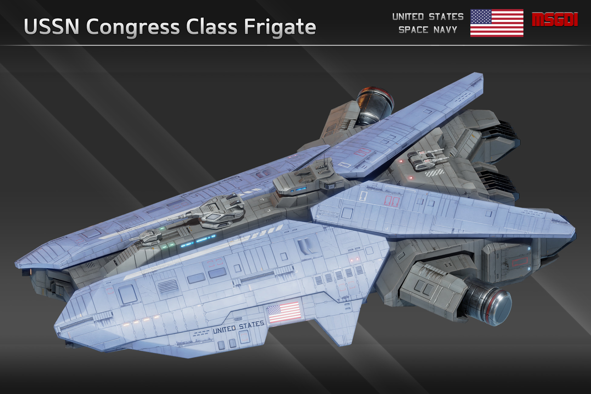 Uss Unity Example Projects USSN Congress Class Frigate | 3D 우주 | Unity Asset Store