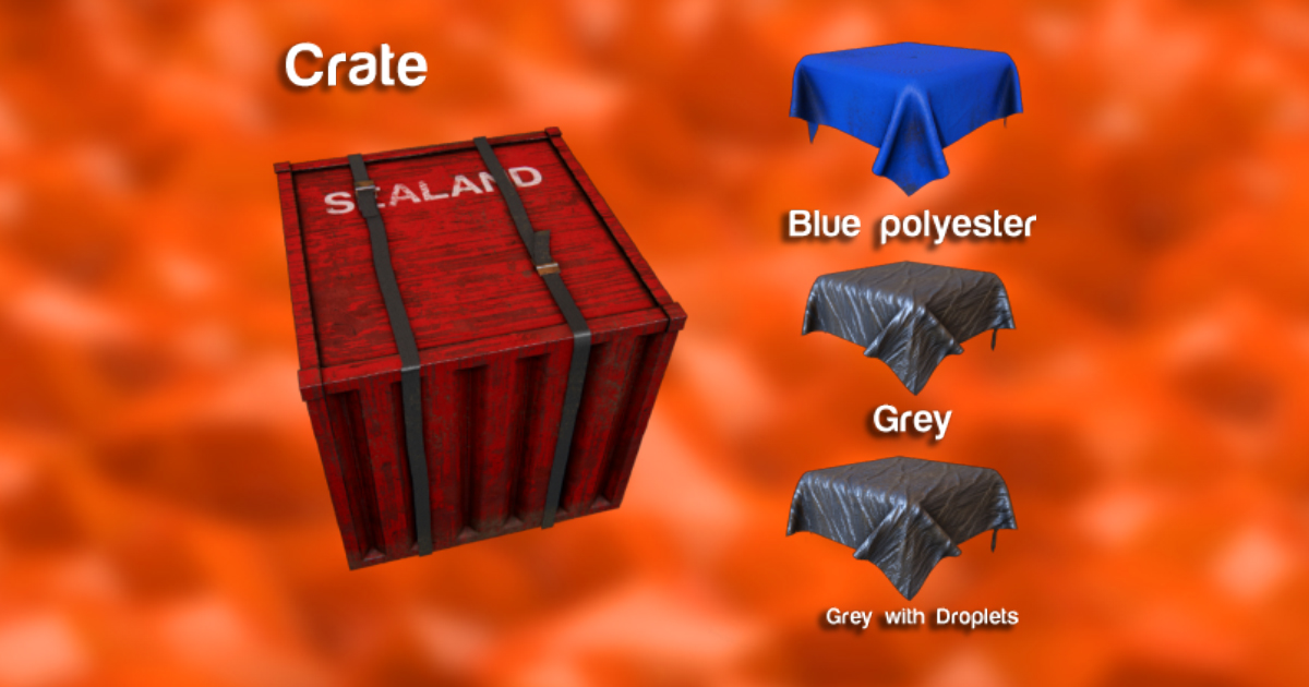 Metal Crate with Tarps 3D Props Unity Asset Store