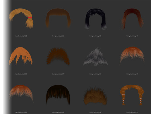 Hair Set | 2D Characters | Unity Asset Store