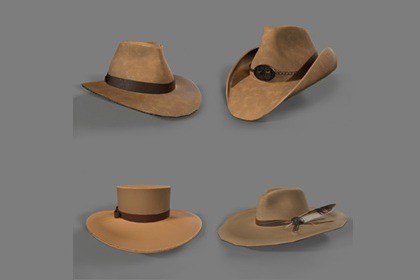 Cowgirl Style Hats Pack