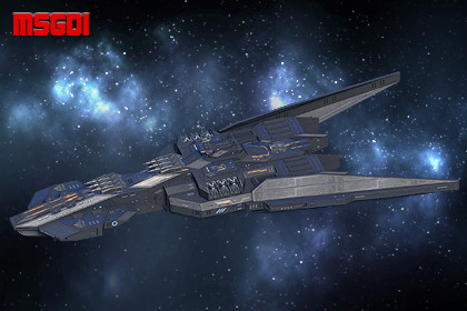 Spaceship Angelwing Destroyer