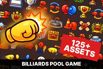 Boxing Fighting Game UI Icons Pack for Sports Arcade Action Games