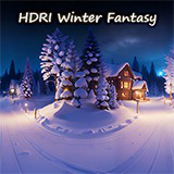 HDRI Winter Fairytale Skybox Panoramas