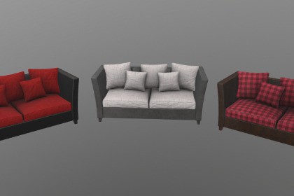 Burgundy-Sofas