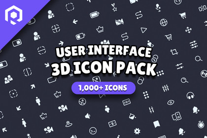 Low Poly 3D Icons - User Interface