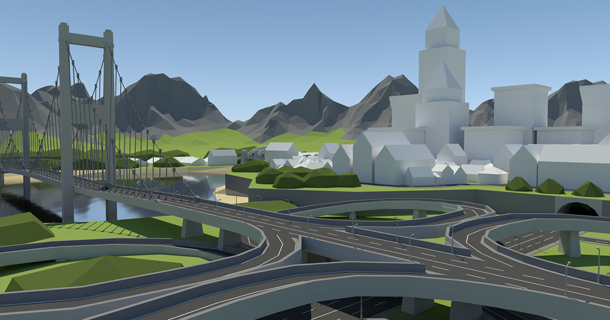 Low Poly Road Pack | 3D Roadways | Unity Asset Store