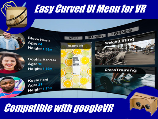 Easy Curved UI Menu for VR | Packs | Unity Asset Store