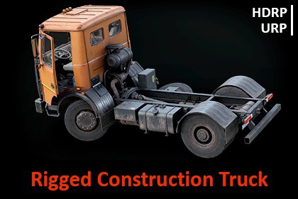 Rigged Construction Truck Vehicle