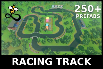 Stylized racing track set