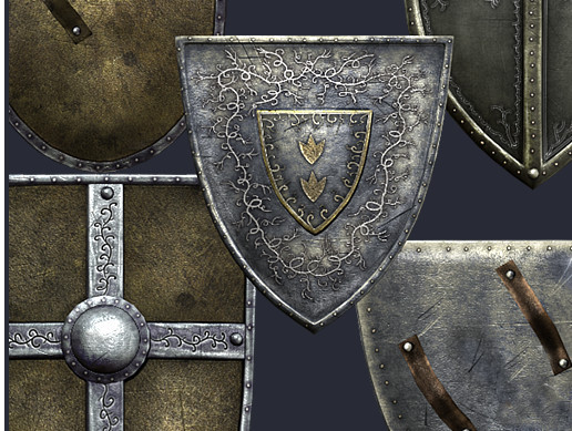 3 Heater Shields | 3D Weapons | Unity Asset Store