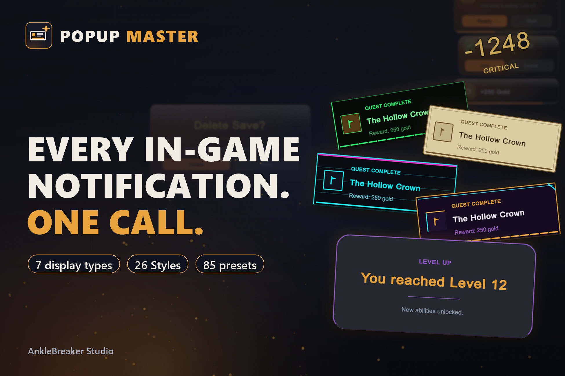 Popup Master - Toast, Banner, Modal window and more by AnkleBreaker
