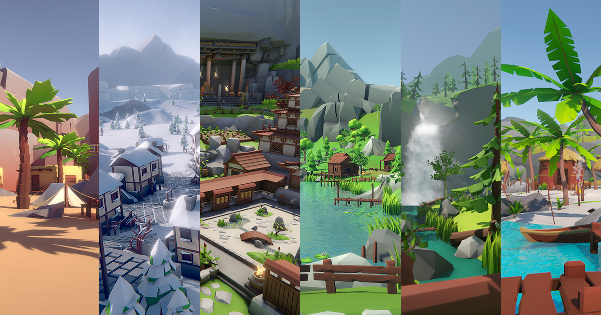 Lowpoly Style Ultra Pack | 3D Landscapes | Unity Asset Store