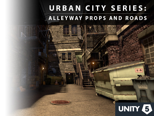 Unity Urban Model URBAN CITY SERIES: ALLEYWAY PROPS and MODULAR ROADS | 3D Urban | Unity ...