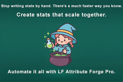 LF Attribute Forge Pro: No Code Stat Generator with Stat Influences and Scaling