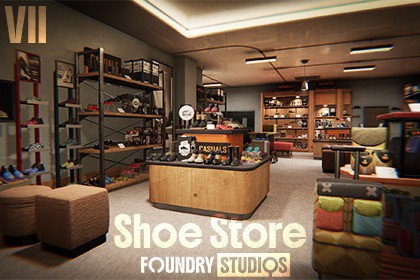Shoe Store and Footwear Shop Modular 3d Environment Pack