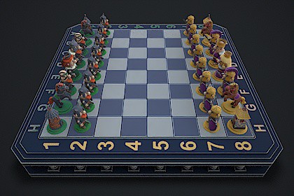 Chess game ready 3d model