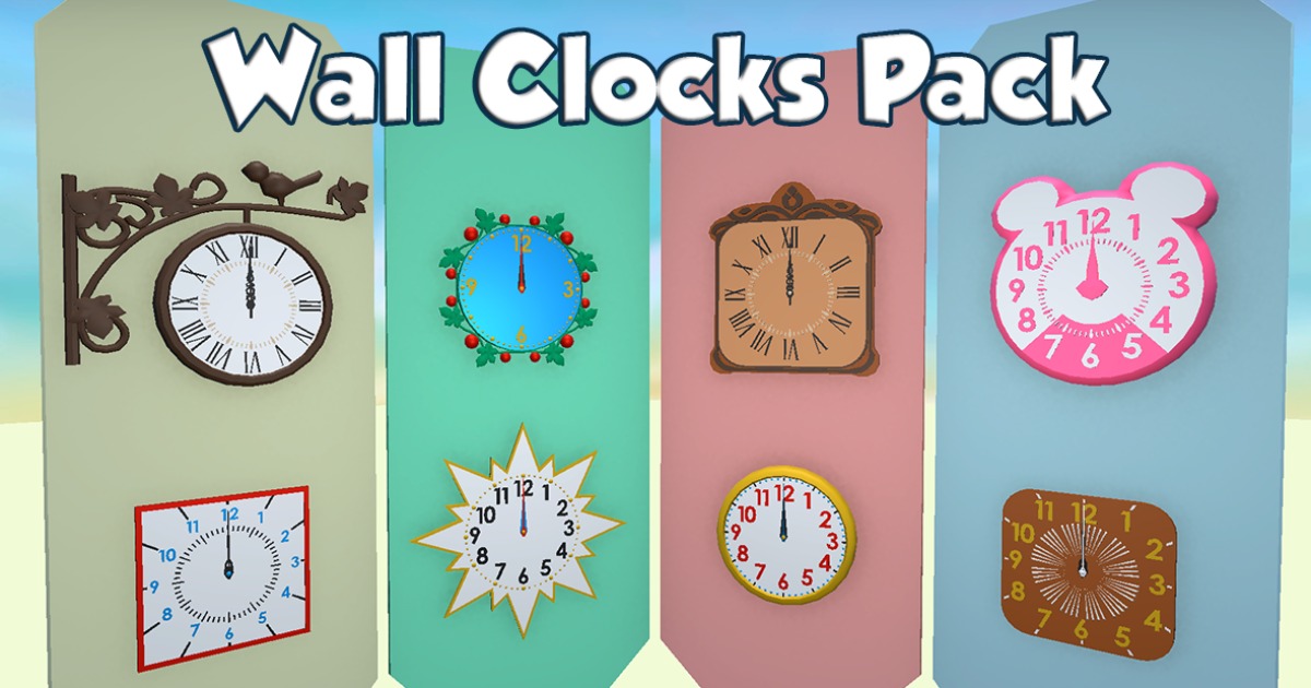 Wall Clocks Pack | 3D Props | Unity Asset Store